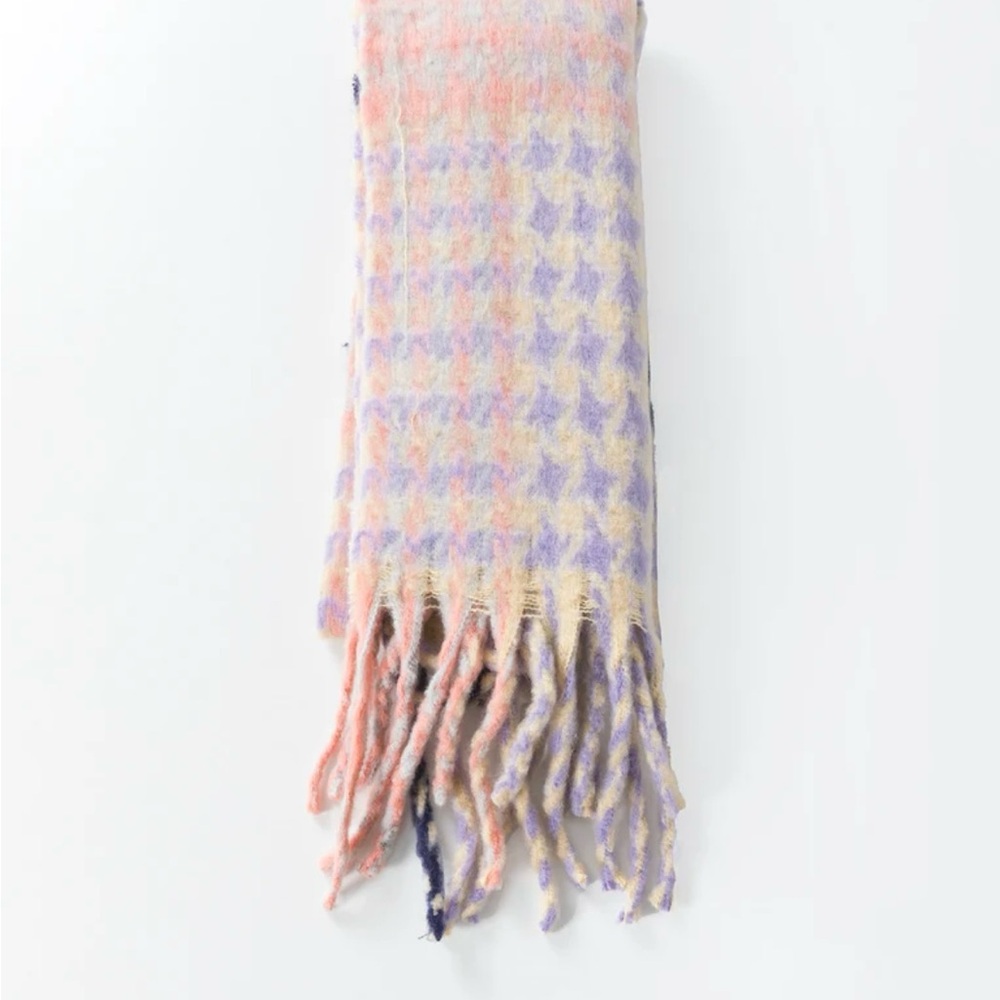Princess Polly Large Scarf Pink and Purple Gingham - Picture 2 of 4